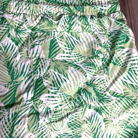 Club Room Mens Tropical Palms Quick-Dry 7" Swim Trunks Pale Green - Large $45 - Picture 4 of 7